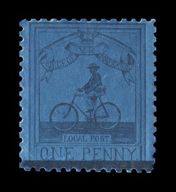 S.G. 18, 1900 1p Deep blue on blue, Sergeant-Major Goodyear, unused, deep colors, regummed, fine 2008 BPA certificate (Scott 178 $925.00).