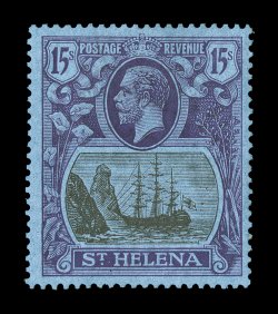 S.G. 113, 1922 15- Grey and purple on blue, rich vibrant colors, nicely centered, o.g. lightly hinged, very fine (Scott 94 $1,025.00).