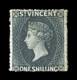 S.G. 9, 1866 1- Slate grey, perf. 14-16, unused, wide margins, regummed, fresh and fine 2008 BPA certificate (Scott 4 $425.00).