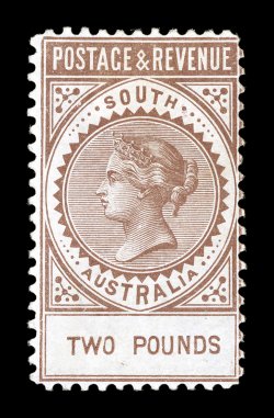S.G. 200, 1886 £2 Venetian red, perf. 10, wonderfully bright and fresh, full o.g., lightly hinged, a fine example of this scarce stamp signed A. Diena and accompanied by a 2008
BPA certificate (Scott 86a $1,600.00).
