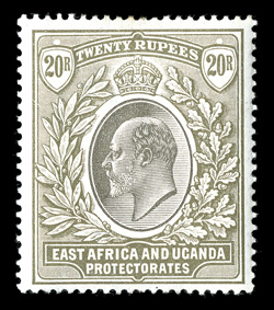 15, 1903 20R Olive gray and black, attractively centered, fresh color, o.g., lightly hinged, very fine (S.G. 15 £550).