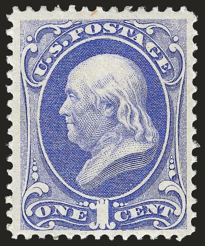 1c Ultramarine (145).> Original gum, radiant color on bright paper, choice centering with wide margins, small natural inclusion in top margin, Extremely Fine, with 1989 P.F. certificate