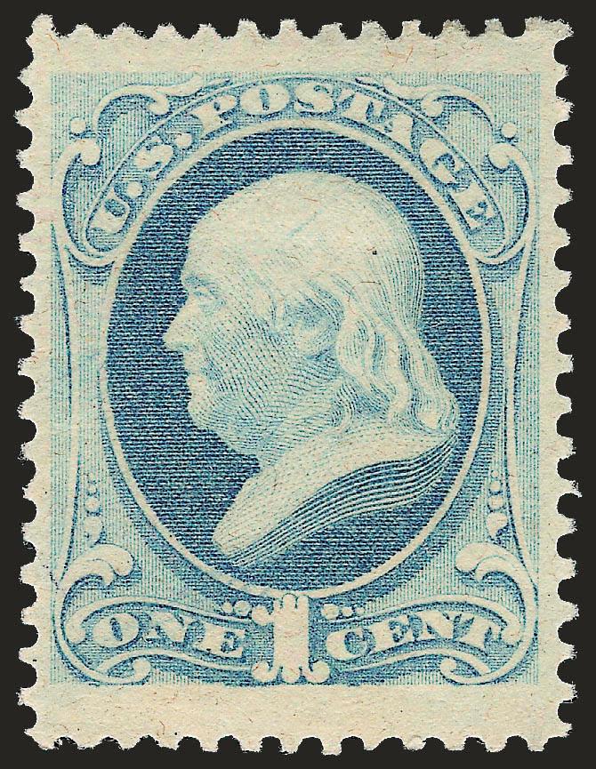 1c Dark Ultramarine (182).> Original gum, brilliant color, Jumbo margins at top and bottom, light natural gum bend not mentioned on accompanying certificate, Extremely Fine, with 2001 P.S.E. certificate
