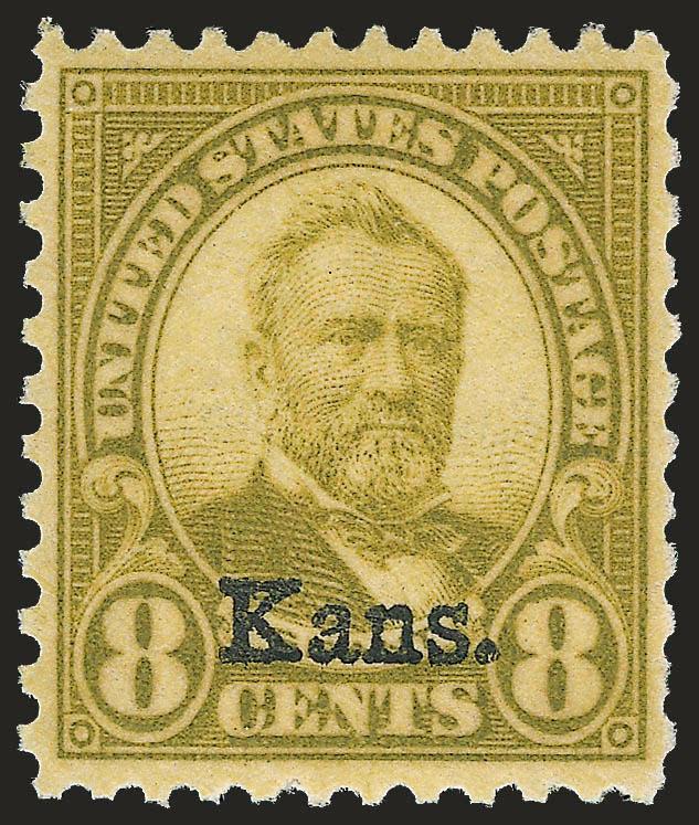 1c-10c Kans. Overprints (658-668).> Mint N.H., rich colors, choice centering throughout, Very Fine set