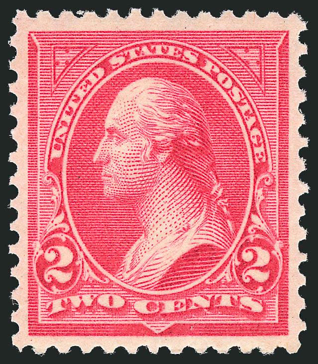 2c Carmine, Ty. II (251).> Slightly disturbed original gum, brilliant color, well-proportioned margins, Very Fine and choice