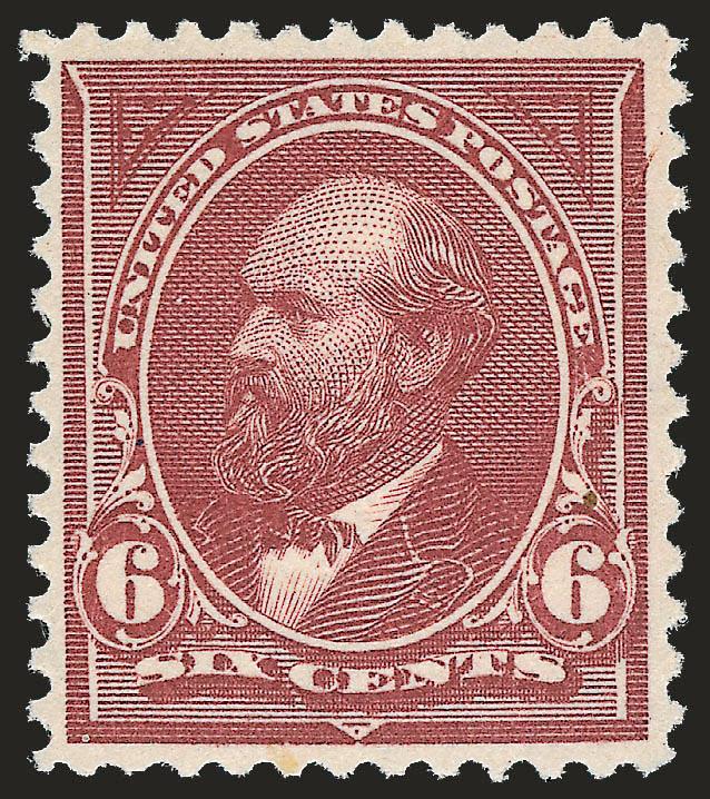 6c Dull Brown (256).> Mint N.H., pretty shade on bright paper, well-balanced margins, fresh and Extremely Fine, with 2001 P.S.E. certificate